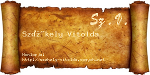 Székely Vitolda névjegykártya